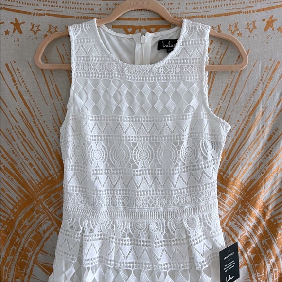 Lulu’s Madly in Love White Lace Midi Dress Size XS - Picture 8 of 14